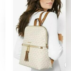 Michael Kors White and Tan Women's Bag